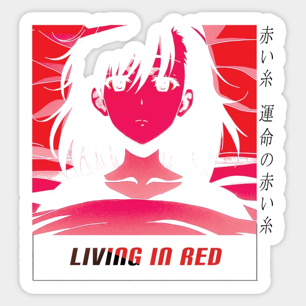 A Certain Scientific Railgun T ''LIVING IN RED V2'' Sticker by riventis66